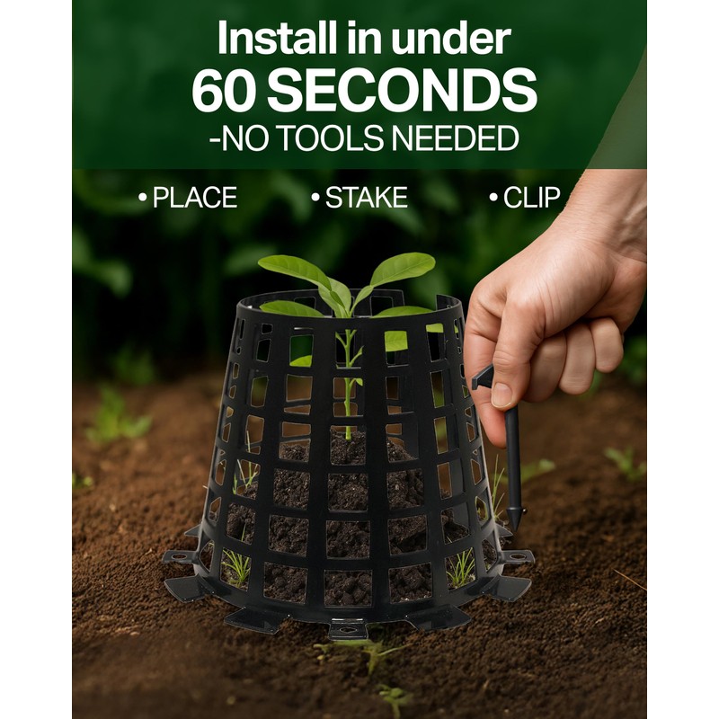 Plant Knight Tree Sapling Protector – Plant Cages to Keep