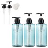 Segbeauty Shampoo Bottle Dispenser, Light Blue, 3-Piece Set, 16.9 fl