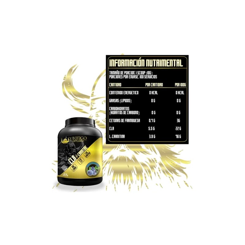 Cla Carnitina 1kg Vikingo Suplements 100 Servs