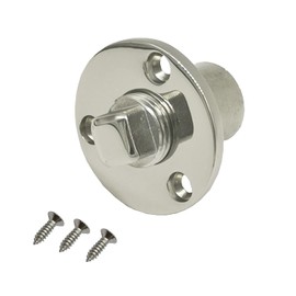 Garboard Boat Drain Plug Kit for 1 Inch Hole Marine 316 Stainless Steel Vent Connector with Screws