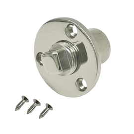 Garboard Boat Drain Plug Kit for 1 Inch Hole Marine 316 Stainless Steel Vent Connector with Screws