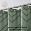 Chyhomenyc Chevron Extra Long Sage Green Boho Shower Curtain 72x84