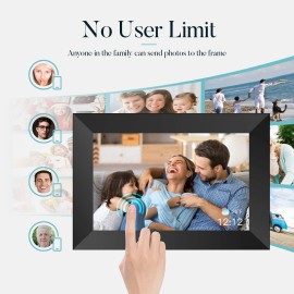 AEEZO NEW 8 inch WiFi Smart Digital Photo Frame by Shareshow-IPS 16GB HD Touch Screen