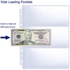 30 Pack 180 Pockets 11 Hole Currency Collection Sleeves, Cash