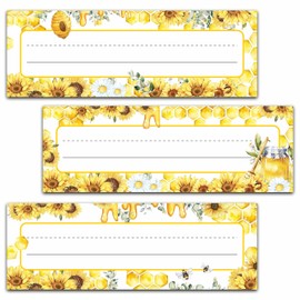 30 Name Tags for Classroom, Sunflower Desk Name Tags, Students Name Plates for Kindergarten Classroom School, Bumble Bee Name Labels Teaching Supplies, Back to School Classroom Decor -A07