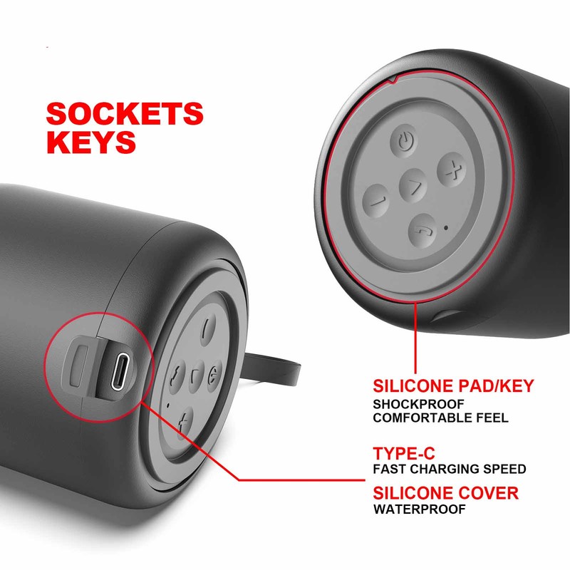 Mini Speaker Wireless AI Voice Control Portable BT Speaker Subwoofer