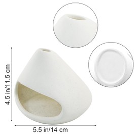 MrMrKura Palo Santo Holder Ceramic Incense Burner Holder Sage Holder for Burning, Ash Catcher Mini Chiminea Unique Home Decor for Meditation/Yoga (White)