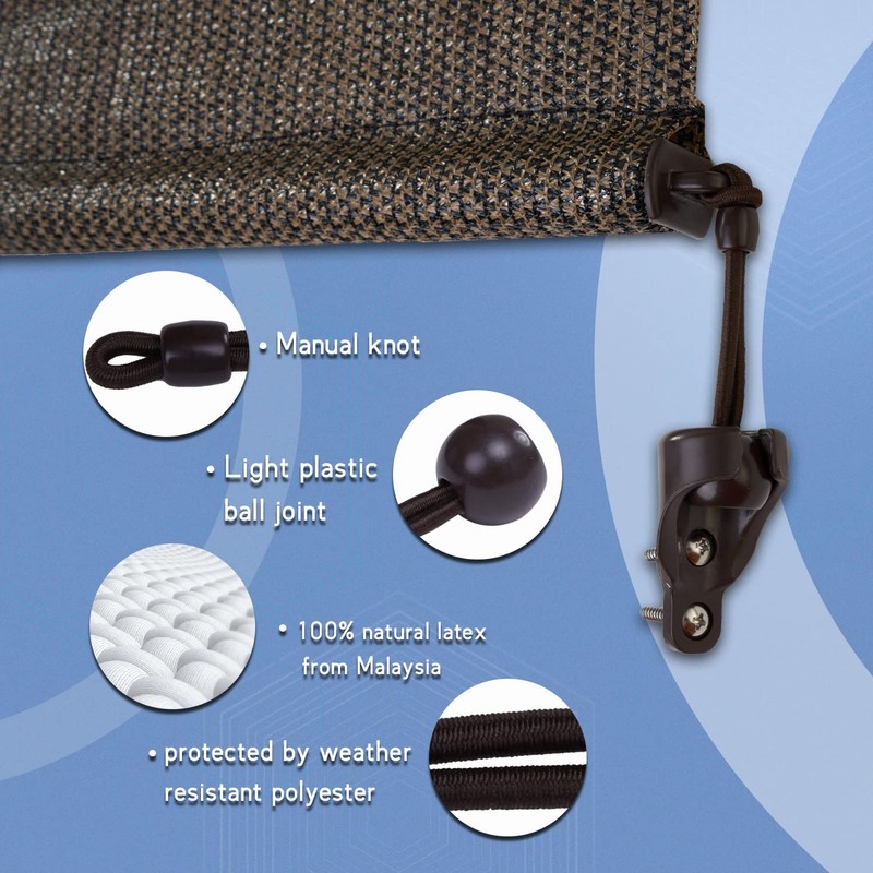 Universal Replacement Installation Accessories for Indoor/Outdoor Sunshade and Roller Blinds
