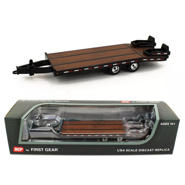 DCP 1:64 *BLACK* Tandem Axle BEAVERTAIL TAG TRAILER *DIECAST* NIB