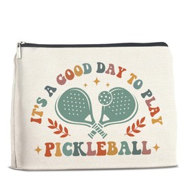 UPNEGE Makeup Bag Pickleball Gifts for Women, Pickleball Lover Gifts, It's a Good Day to Play Pickleball Cosmetic Bag Zipper Makeup Pouch