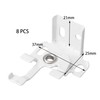 8 PCS White Roman Blind Brackets for 25mm Top Rail