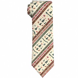 DEKIFNHG Christmas Tree Men's Tie Funny Snowflake Elk Neckties Holiday Season Party Gifts