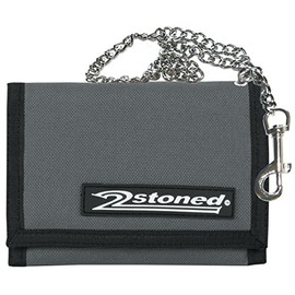 2Stoned Wallet Embroidered with Chain and Velcro Fastening Camo Gym Bag for Adults and Children, grey, m