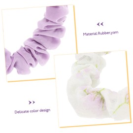 TEHAUX 60pcs Beautiful Floral Hair Scrunchies Elastic Hair Ties for Girls Stretchy Bands for Everyday Use for Parties Weddings and Casual Wear