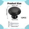 Nersgers Drawer Knobs 12 Pcs Black Door Knobs,30mm Retro Matte