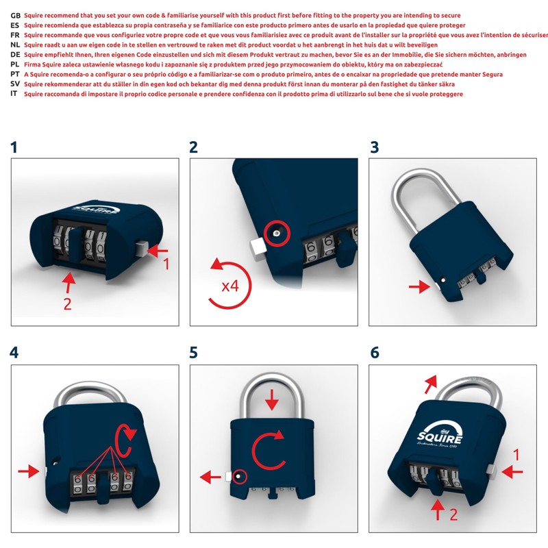 Squire Mystic Combi BF60 Heavy Duty Combination Padlock – 4