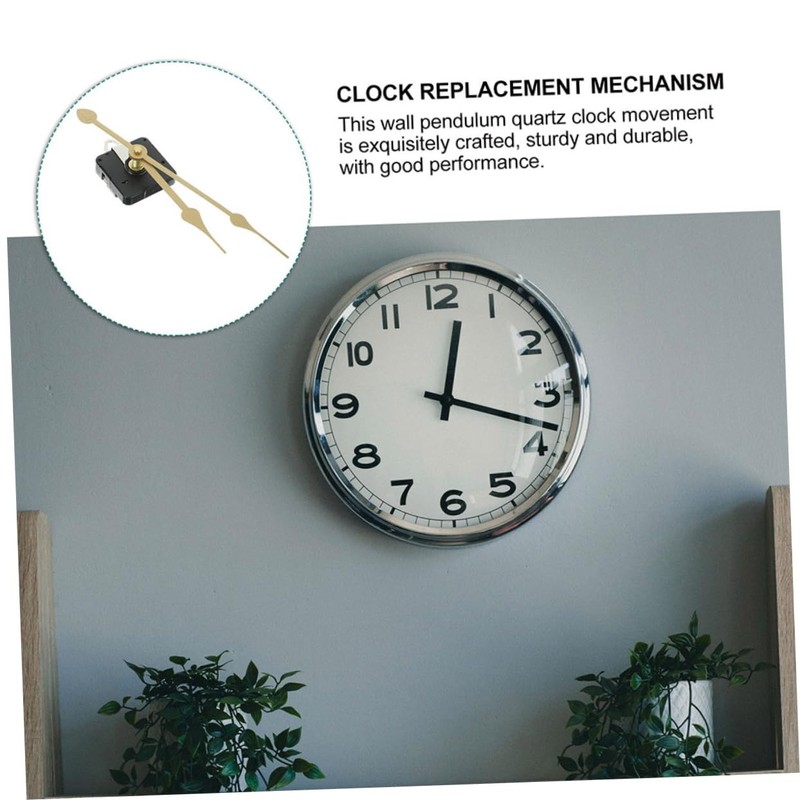 TEHAUX 1set Wall Clock Movement Mechanism Silent Clock Replacement Parts