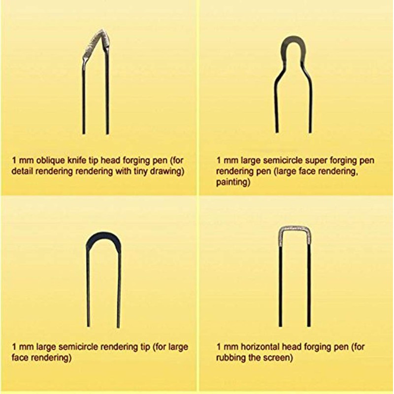 Eleoption 50W 1 mm Pyrography Wire Tips 2 Sets of