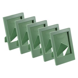 QUARKZMAN Pack of 5 Mini Picture Frames 2.4 x 3.6 Inch Rectangular Small Picture Frame Holder for Displaying Photos, Paintings, Landscapes, Posters and Artwork, Green