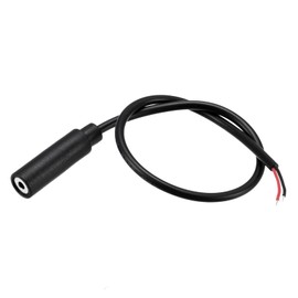 sourcing map 2.5 mm Female to Bare Wire TS 2-Pin Mono 3/32 Inch Connector Audio 0.25 m Pack of 2