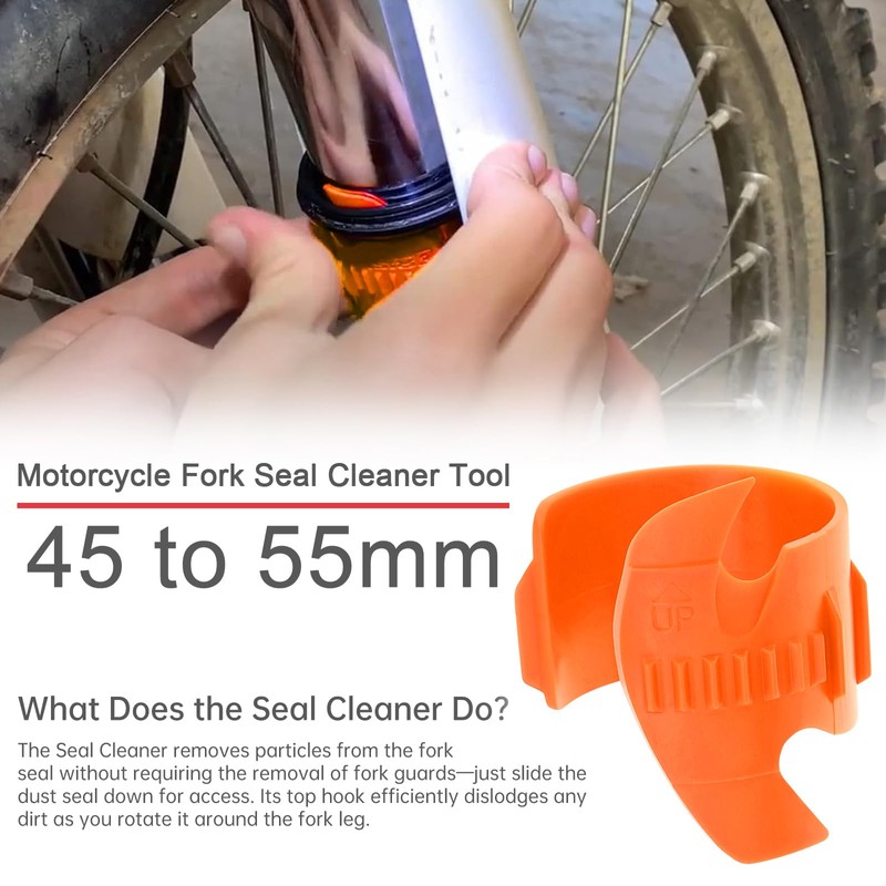 Windance Pack of 3, Motorcycle Fork Seal Saver Cleaner 45mm-55mm,Front