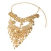 WOFASHPURET Metallic Veil Flapper Head Chain Gypsy Face Veil Face