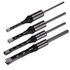 Square Hole Drill Bits for Wood,4pcs Woodworking Square Mortise Drill