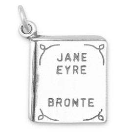 Dakota West Jane Eyre by Charlotte Bronte Book Novel 3D 925 Solid Sterling Silver Charm Jewelry Making Supply Pendant Bracelet Crafting