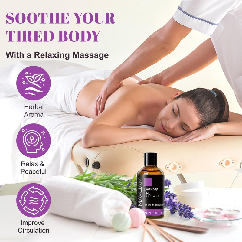 MAYJAM Genuine Lavender Oil Aroma Oil Lavender Essential Oil Natural