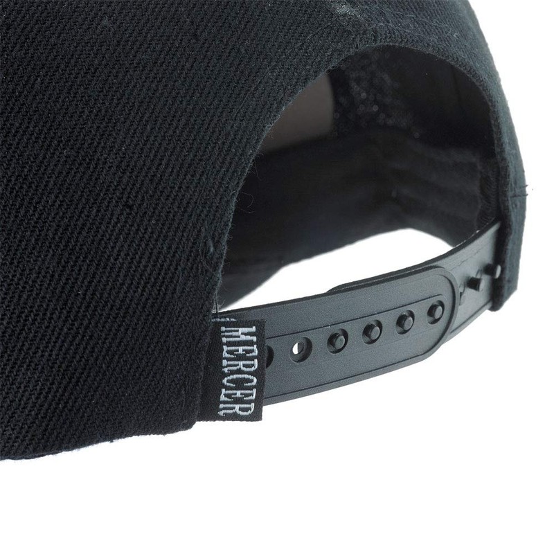 Mercer Culinary Unisex Adult Raised Black Logo Cap, Black W/Large