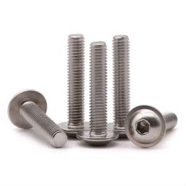 M4-0.7 x 20mm (50 pcs) Button Head Socket Cap Screws with Flanged Washer, 304 Stainless Steel 18-8, Full Thread, by RoyceMart