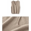 Ailaile Women's V-Neck Knit Sweater Vest 100% Merino Wool Lightweight