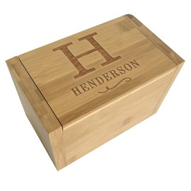 GiftsForYouNow Engraved Simple Sentiment Recipe Box