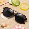 DUSHINE Retro Rectangular Aviator Sunglasses for Women Trendy Shades Sun