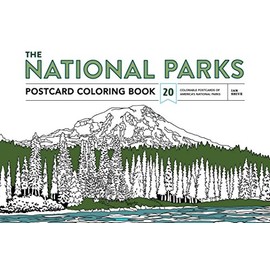 The National Parks Postcard Coloring Book: 20 Colorable Postcards of America's National Parks