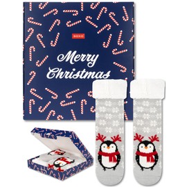 soxo Cuddly Christmas Socks Women's Socks Funny Gifts for Women Christmas Socks 35-40, penguin