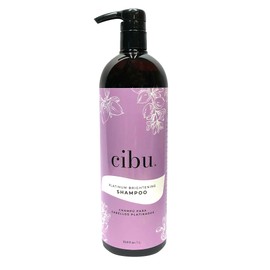 CIBU Platinum Brightening Shampoo 30008 Purple Formula Tones & Protects Blonde, Silver, Highlighted Colored Hair | Sulfate-Free Eliminates Brassy Tones | Restores Softness, Strength and Shine 1 Liter