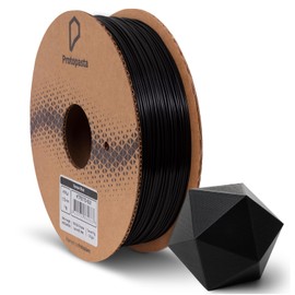 Protopasta 3D Printer Filament | PLA Filament 1.75mm | Black Opaque HT PLA | 1kg Spool