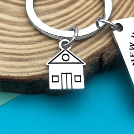 2 Pcs Housewarming Gift Keyring for New Homeowners New Memories Keychain Gift for New Home First Home Keyring Gift for Couple New home New Adventure New Memories Realtor Closing Gifts Moving in Gifts