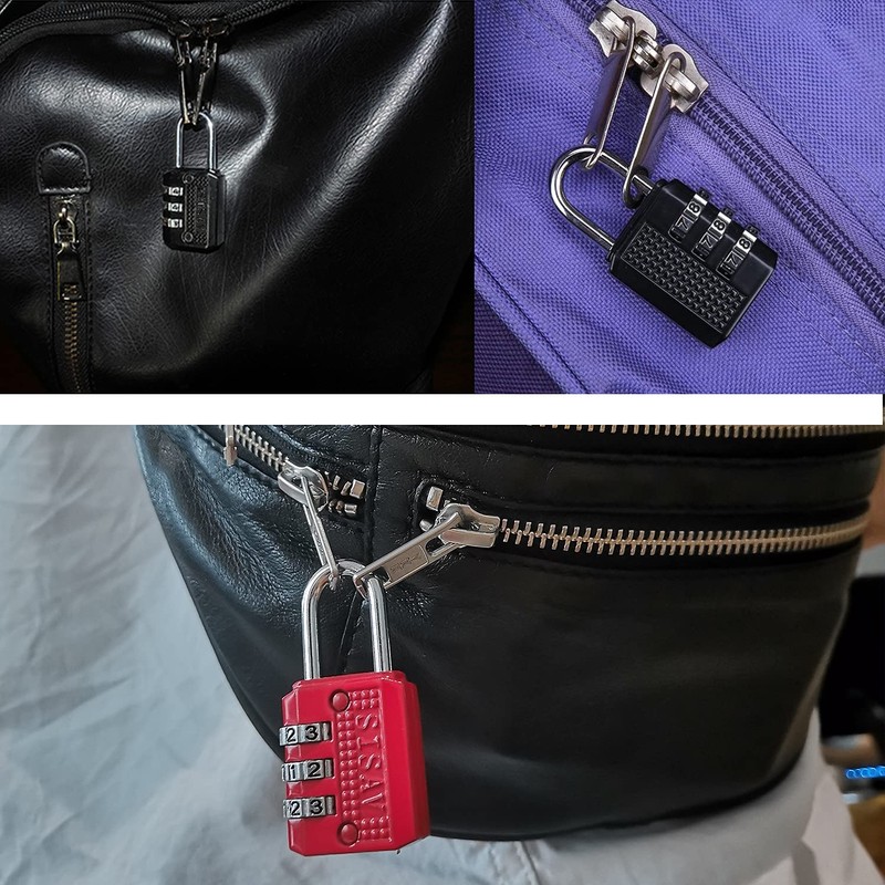SISAV 3 Digit Combination Lock,Gym Padlock,Outdoor Padlock,Suitable for School Lockers,Tool