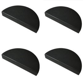 LynnsGraceland 2 1/2" C-C Half Circle Moon Drawer Pull Handles Dresser Pulls Cabinet Handle Brushed Gold Matte Black 2.5" 64 mm Centers, 4 Pack (Matte Black)