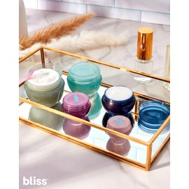 bliss Travel Containers - 5 Pack Leak Proof Tapered Jar Set with Lid and Spatula - Small Travel Containers for Creams, Lotions, Vitamins, and Small Jewelry, Size Onesize, Multi