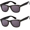 2 Pair The Dallas Retro Square Sun Readers 2.50 Black