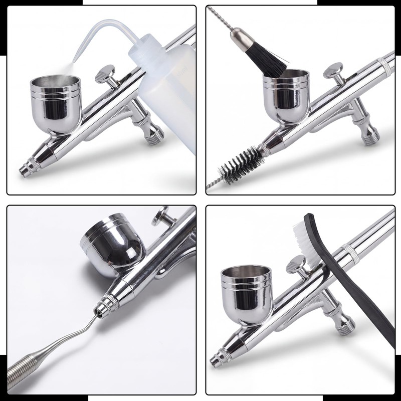 Sieral 8 Pcs Airbrush Spray Gun Cleaning Kit Double Sided