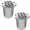 Memorial Grave Flower Pot - 12cm tall Sturdy Aluminium Grave