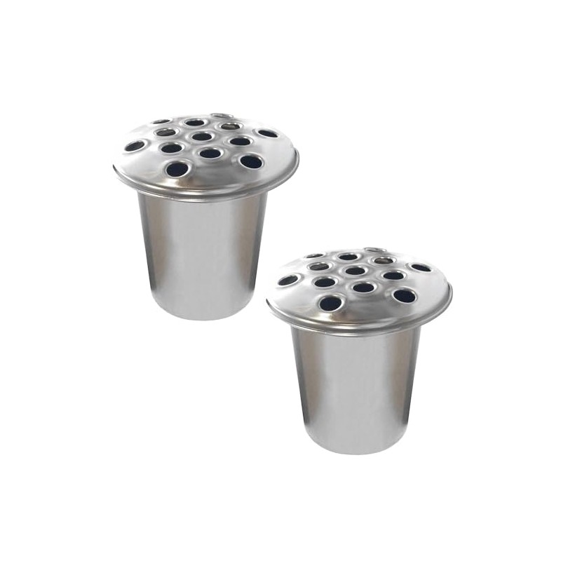Memorial Grave Flower Pot - 12cm tall Sturdy Aluminium Grave