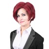 FantaLook Short Wine Red Cosplay Wig for Women Halloween Party