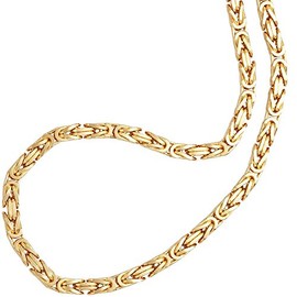 SA Chains 2mm 14k Gold Plated Solid Sterling Silver 925 Italian Byzantine, Birdcage, King's Braid Chain Necklace Bracelet Anklet Lobster Claw Clasp - inch 12"/30cm
