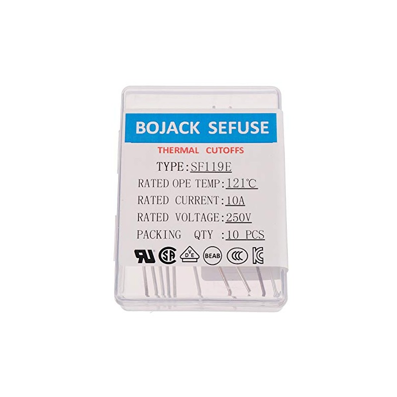 BOJACK SF119E SEFUSE 10A 250V Thermal Fuses 121 Degrees Celsius