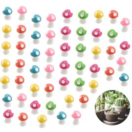 Cute Tiny Mushrooms Mini Resin Mushrooms,100Pcs Fairy Garden Miniatures Mushrooms,Miniature Garden Mushroom Mini Figurine Fairy Garden Resin Mushroom Ornament Slime Charm Mushroom Decor Model